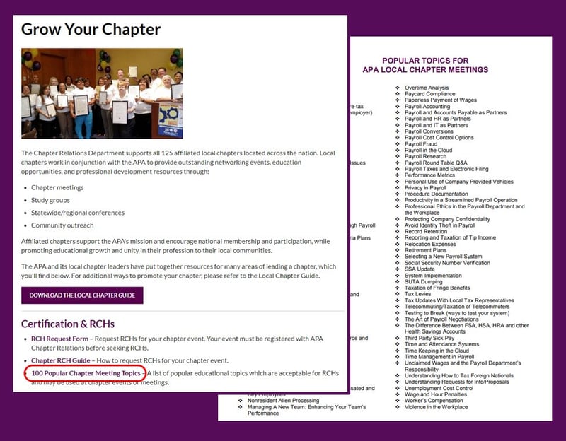 Grow Your Chapter - Topic Doc